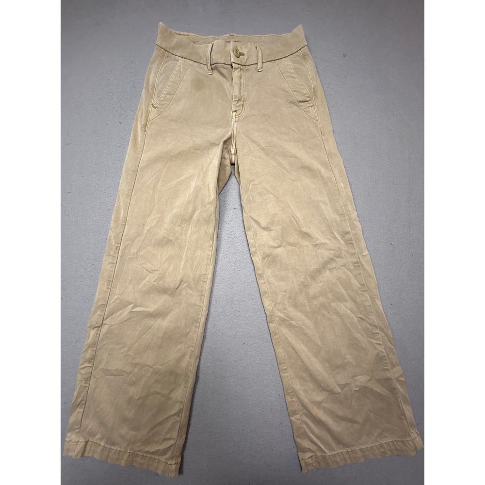 American Eagle Wide Leg Cotton Viscose Tan Size 0 W27 Womens